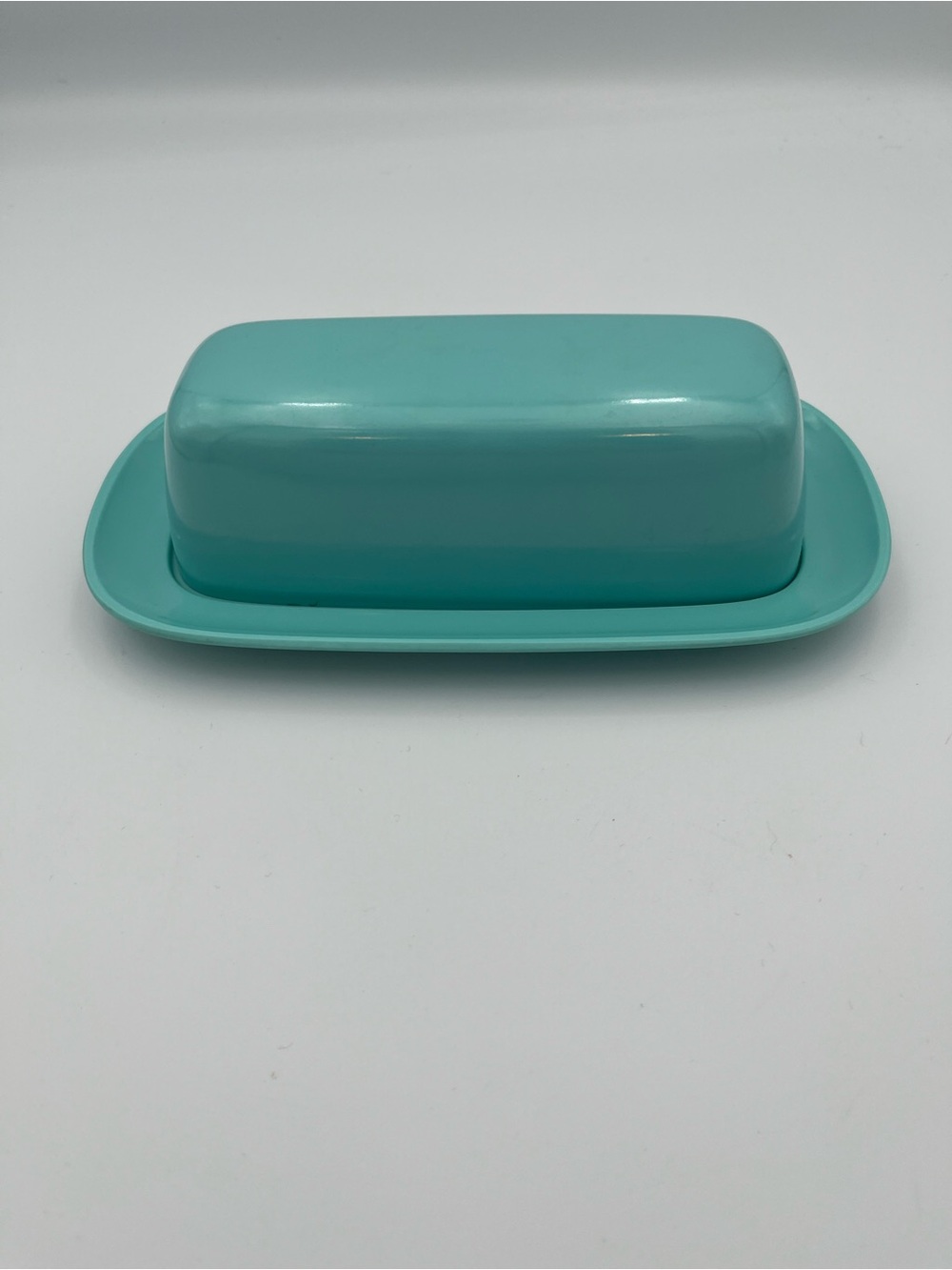 Texas Ware Vintage Butter Dish #145 Turquoise MCM Retro Melamine